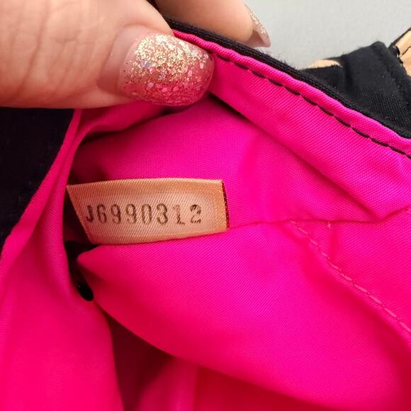 Dooney & Bourke Navy Canvas Tote Bag with Beige Duck Print and Brown Trim EUC - Picture 7 of 10